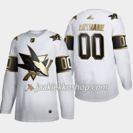 Miehille NHL San Jose Sharks Pelipaita Custom Adidas 2019-20 Golden Edition Valkoinen Authentic